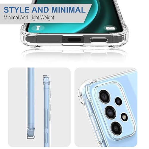 Image of CEDO Samsung Galaxy A13 (4G) / A23 (4G) / A32 (5G) / M32 (5G) Bumper Case | Soft Jel Flexible Thin Full Protection Shock Proof Clear TPU Back Case Cover for Samsung Galaxy A13 (Transparent)