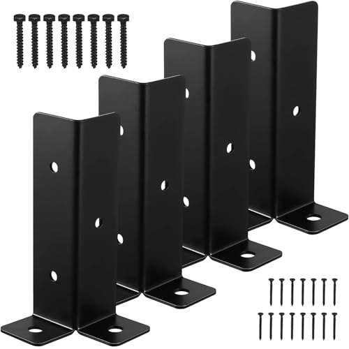 Poteau de clôture et pergola ancrages robustes ajustables Healvian x4