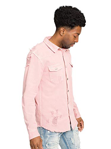 Image of VICTORIOUS Men's Distressed Denim Jacket