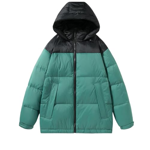 Chaqueta de invierno para hombre con capucha, acolchado grueso y cálido ultra ligero