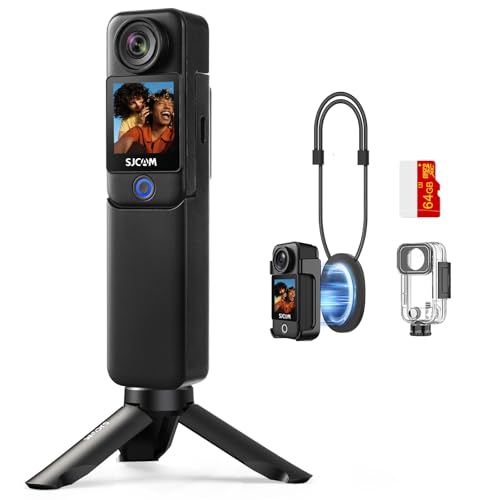 SJCAM C300 Actionkamera 4K, 7 Stunden Akkulaufzeit, 6-Achsen-Stabilisierung, Dual-Touchscreen-Sportkamera, 30 m wasserdicht, Vlogging Kamera mit Zubehör-Kits, schwarz, Geschenke mit 64-GB-Karte (64G) SJCAM C300 Actionkamera 4K, 7 Stunden Akkulaufzeit, 6-Achsen-Stabilisierung, Dual-Touchscreen-Sportkamera, 30 m wasserdicht, Vlogging Kamera mit Zubehör-Kits, schwarz, Geschenke mit 64-GB-Karte (64G)