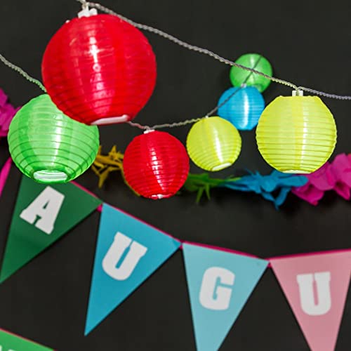 Gresonic Lantern String Lights 20 Leds,Waterproof Indoor Outdoor Nylon Hanging Lights Plug In For Wedding Decorations Patio Porch Window Decor(Multicolor) #TOP5