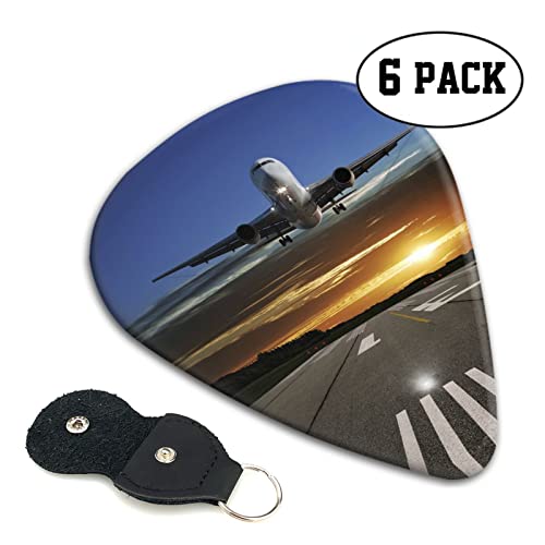 Airport Lot de 6 médiators pour guitare acoustique, guitare électrique, basse, ukulélé – fins, moyens et épais. - Les Beatles, Paul McCartney, John Lennon, RIngo Starr, George Harrison Airport Lot de 6 médiators pour guitare acoustique, guitare électrique, basse, ukulélé – fins, moyens et épais. – Image 3