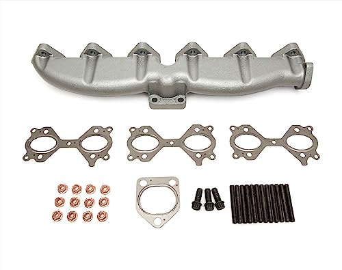 Image of New Replacement Cast Iron Exhaust Manifold With Gaskets Nuts Studs Bolts For Diesel Engines