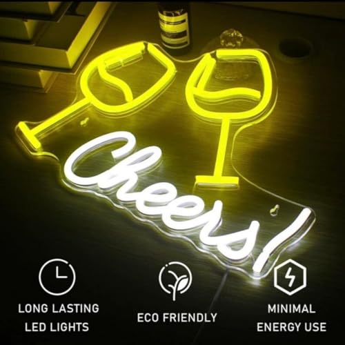 Image of LED Neon Sign Night Light for Wall Party Decor Bedroom Room Bar Wedding Home Birthday Art Decoration Christmas with USB Chain Light modulator 5v 16.5 inch*9.1 inch