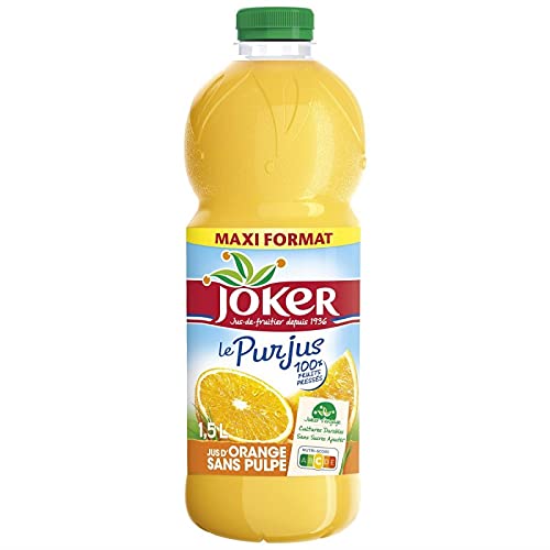 JOKER - Pur Jus D'Orange Sans Pulpe 1.5L - Lot De 4 - Offre Special