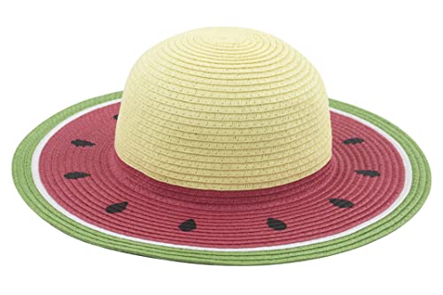 Muryobao Girl Kids Summer Straw Wide Brim Floppy Beach Sun Hat3