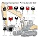 Equipment Keys Set – 24PCS Heavy-Duty Universal Replacement Keys for Industrial & Commercial Machines, Durable Steel, Easy Identification