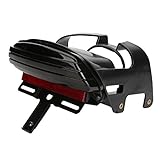 CICMOD Smoke Tri-Bar Fender LED Tail Brake Light for Harley Dyna Fat Bob FXDF 2008-2015 (Black)