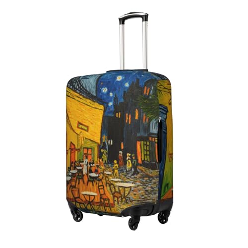 Van Gogh Cafe Terrace at Night Elastic Luggage Cover, Suitcase Protector For Travel (Fits 29-32 Inch Luggage)2