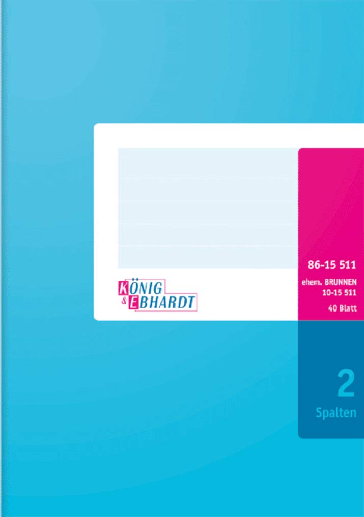 König & Ebhardt 8615511/Column Account Book (A5 80g/m²) with Fixed Head