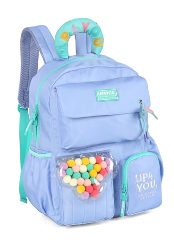 Mochila Escolar Infantil Feminina De Costas Azul Up4you - Luxcel