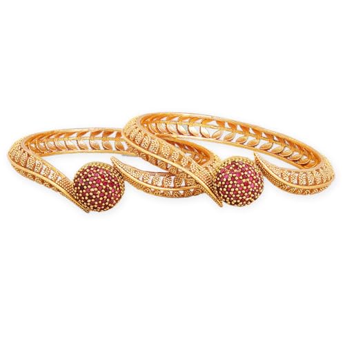 See full amazon price history chart for Rubans Stylish Set of 2 Gold Plated Ruby Studded Traditional Bangles for Women & Girls, Perfect for any Festive & Wedding Occasions Rubans Stylish Set of 2 Gold Plated Ruby Studded Traditional Bangles for Women & Girls, Perfect for any Festive & Wedding Occasions (B0D6KNJQZ6) Amazon Price History, Amazon Price Tracker