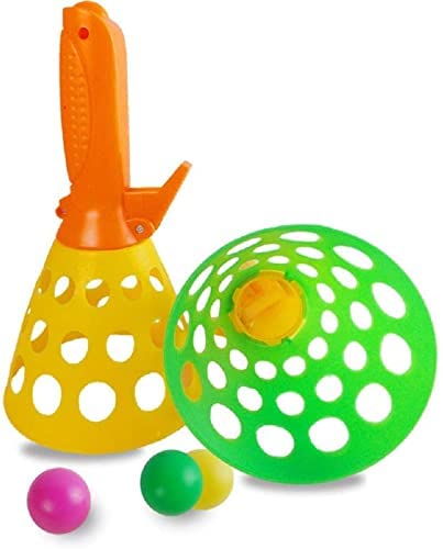 MJ Ragav Shoot Game Catch Twin Ball Game Indoor Outdoor Toy Set, Pop & Catch Ball Play Fun Boys & Girls (Color May Vary)