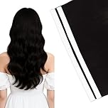 Vlasy Tape in Weft Hair Extensions Human Hair 20 Inch Natural Black Invisible Straight Seamless Skin Weft Tape Extensions Real Human Hair 1B# 2 Pcs