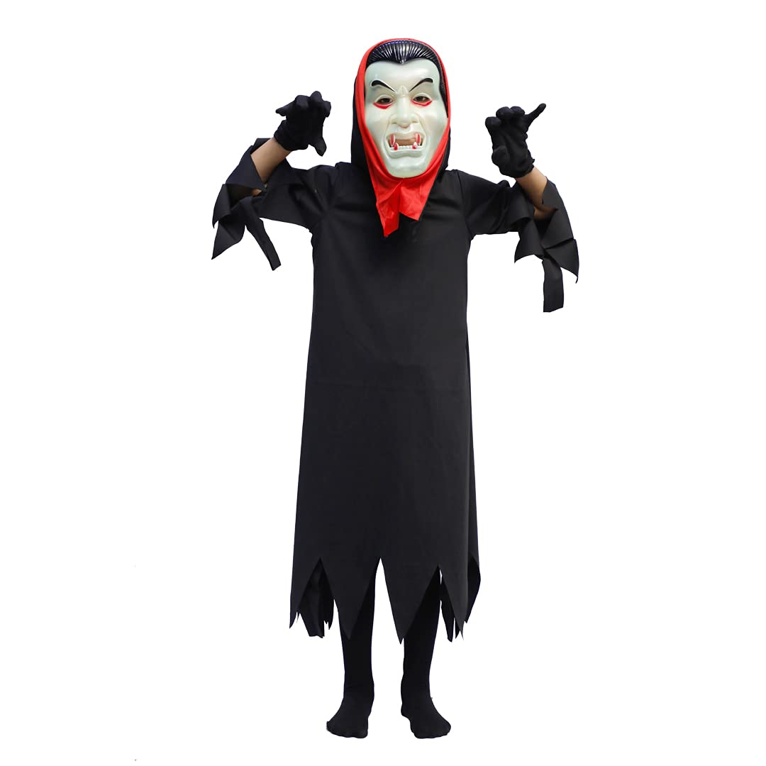 ITSMYCOSTUME Halloween Skeleton Ghost Scary Costume Dress for Kids Boys & Girls Complete set of 2(Gown,Mask) (B099JZJR8Y) Amazon Price History, Amazon Price Tracker