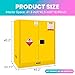 Flammable Storage Cabinet 60 Gallon, Fire Safety Cabinet for Flammable Liquids, 45inx45inx23in, Galvanized Steel Chemcial Cabinet for Safety Storage, Labs & Industrial 3-Point Lock & Leak-Proof Base