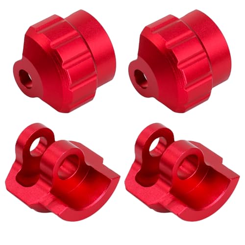 Aluminum Alloy Shock Cap Protector Upgrades Part for Arrma 1/7 Felony Infraction Limitless Mojave Fireteam 6S 1/8 Kraton Outcast Notorious Talion Typhon 6s, Replace ARAC8965 (Red)