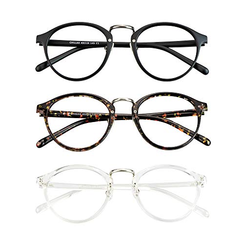 Image of Blue Light Blocking Glasses 3 Pack Square Frame Computer Gaming Reading Glasses Men Women Anti Eyestrain