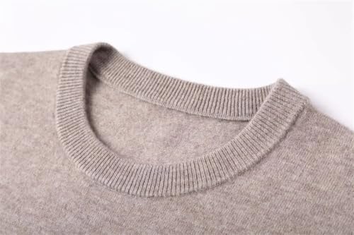 Men Solid Color Round Neck Long Sleeved Pullovers Top2