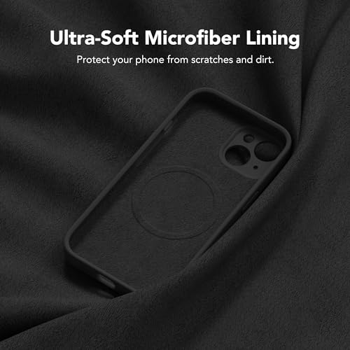 Image of Magnetic for iPhone 15 Plus Case, Compatible with MagSafe, [Full Camera Protection][Screen Protector] Silicone Shockproof Protective Phone Case for iPhone 15 Plus 6.7 inch, Black