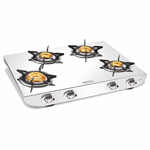 Vidiem Stainless Steel Tusker Ss Burner Gas Stove (4 Burner Ss Gas Stove)