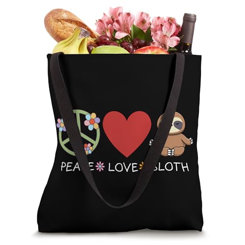 Bolso tote Peace Love Sloth miniatura 4