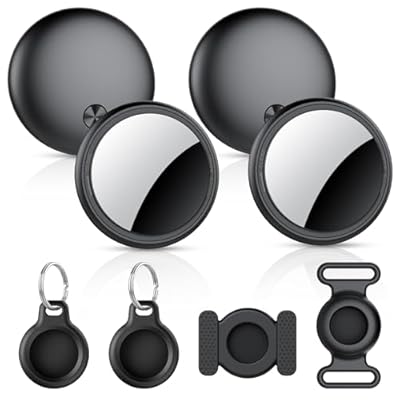 CASCHO - Buscador de Objetos Bluetooth 4 Piezas Air Tracker Tag Compatible con Apple Buscar Sólo iOS Localizador para Llaves Cartera Equipaje Mochila IP68 Impermeable