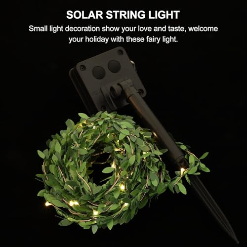 Guirnalda solar exterior con hojas falsas 50 LEDs 5m miniatura 4