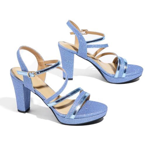 Image of Block Heeled Platform Sandals
