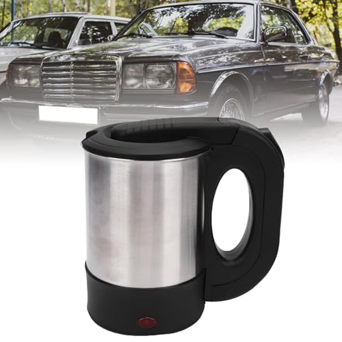 Hervidor eléctrico portátil 500ML acero inoxidable 12V para auto miniatura 4