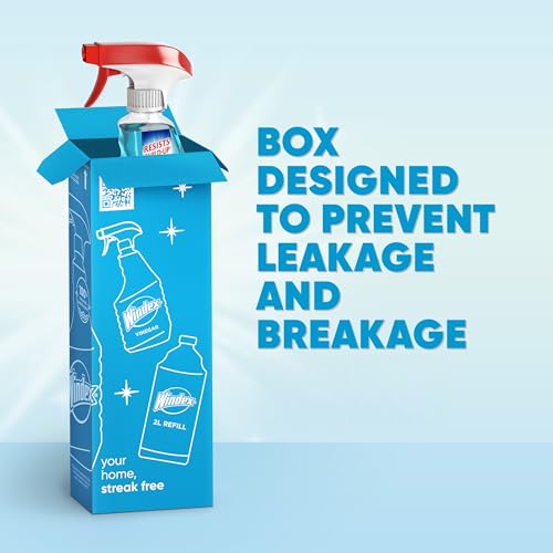 windex glass and window cleaner spray bottle packaging designed to prevent leakage and breaking surface cleaning spray original blue scent 23 fl oz