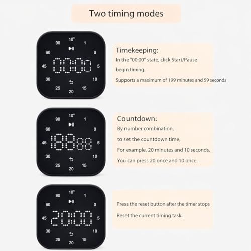 Image of CBK 199 Minute 60 Second Touch Display Digital Kitchen Timer, Manual Countdown Kitchen Timer,Digital Cooking Timer Counter Clock for Seniors, Adult and Kids to Use