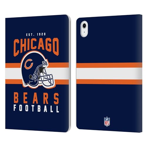 Funda Chicago Bears iPad Air cuero libro con tipografía de casco NFL 1