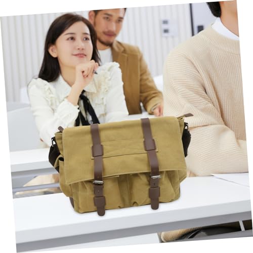 Canvas File Bag for Office School Men Women Briefcase Laptop Bag Front Pocket3