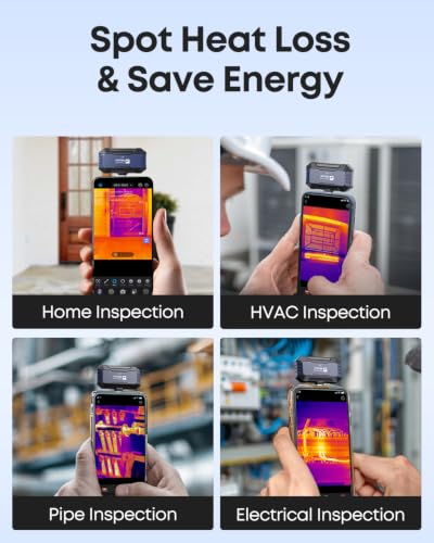 Image of Thermal Master P1 Thermal Camera for USB-C iOS /Android 320x240 Resolution | -4F to 1112F, ±3.6℉ Accuracy Thermal Imaging Camera for Home, HVAC, Electrical Inspections (P1 Navy)