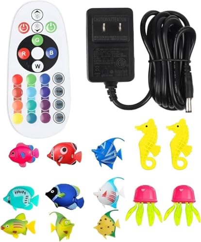 Mindiverse Sensory Bubble Tube Night Lamp, LED Water Fish Lamp for Kids with Autism ADHD, Stress Relief Calming Light for Adults, Bedroom Living Room Decor - Image 5