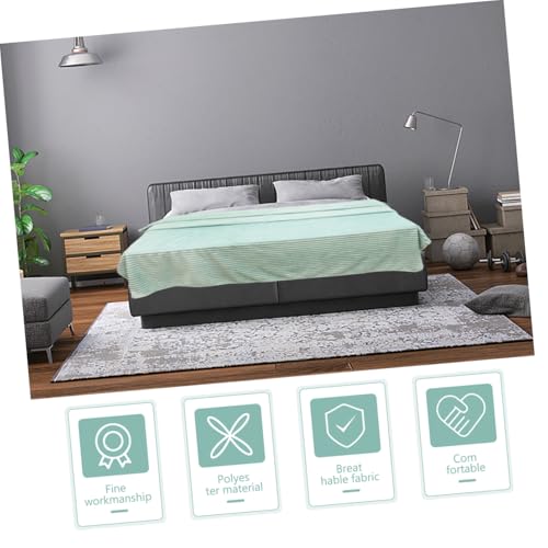 Couverture double face de qualité en polyester vert menthe - 5