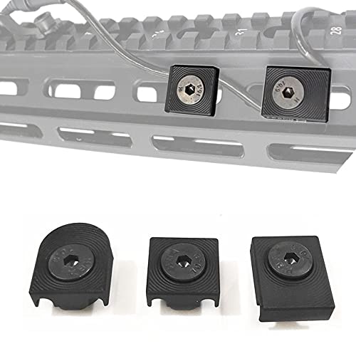 HWZ 3PCS para Mlok Compatible Metal Rail Cover Cable Clip Sistema de Gestión Modular Linterna Cola Picatinny Rail Cover Accesorios de Caza (negro) Cover