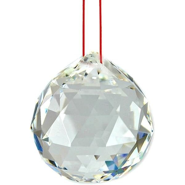 AAA+++Crystal Hanging Ball Suncatcher, 40mm Clear Faceted Prism Ball-image-30
