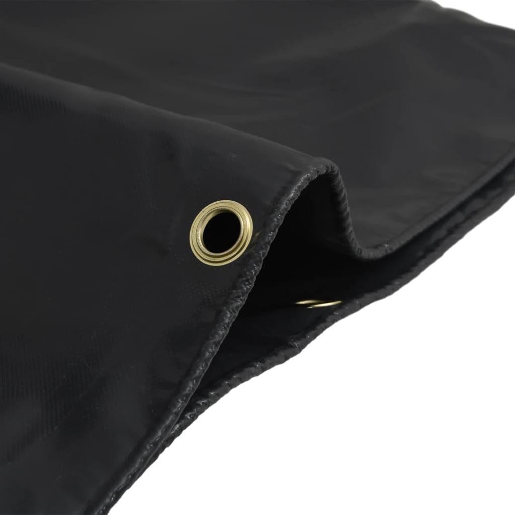 Telone di copertura, antracite, con rivestimento in PVC, 3 x 4 m, 650 g/m², resistente alle intemperie, impermeabile, resistente ai raggi UV, resistente alla muffa, con occhielli, per