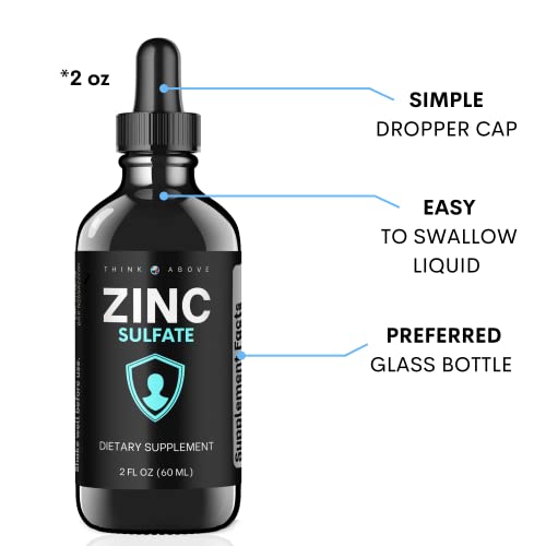 Zinc Mineral Supplement - Non Gmo - Vegan - High Potency - Liquid Drops - Natural - Immune Support (2 Fl Oz (Pack Of 1)) #TOP3