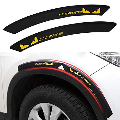 TIDO Car Wheel Wells Fender Eyebrow Edge Trim Protector Rubber Strips Side Bumper