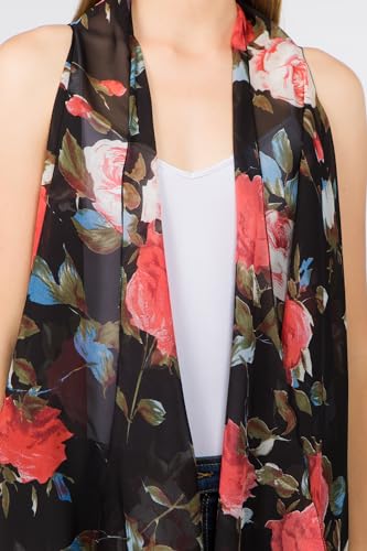 Image of Scarfand's Women's Sheer Open Front Lightweight Sleeveless Long Duster Cardigan Vest