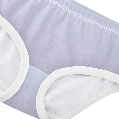 Joisal Cotton Toddlers Underwear Floral Elegant Blue Light Violet Gradient Panties Little Girl Pattern Briefs Kids Undies 2t4