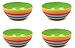 Produktbild Windhorse Rainbow Striped Ceramic Soup Cereal Bowl 4-Piece Set