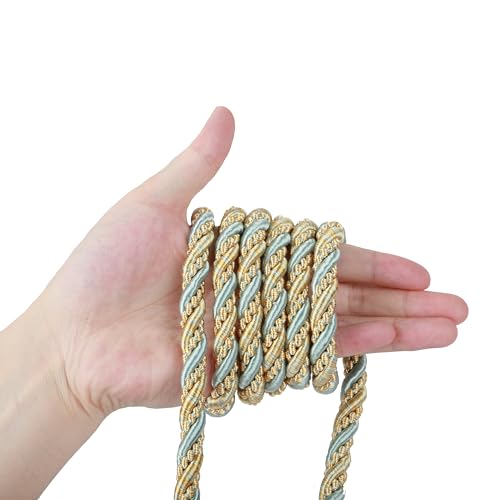 BEL AVENIR Twisted Cord, 0.43 inch 10Yards Cord Trim Basic Sewing Luxury Multicolor Handmade Crafts Nylon Cord for DIY, Home Decor, Embellishment(Blue) by BEL AVENIR - Used condition - Image 4