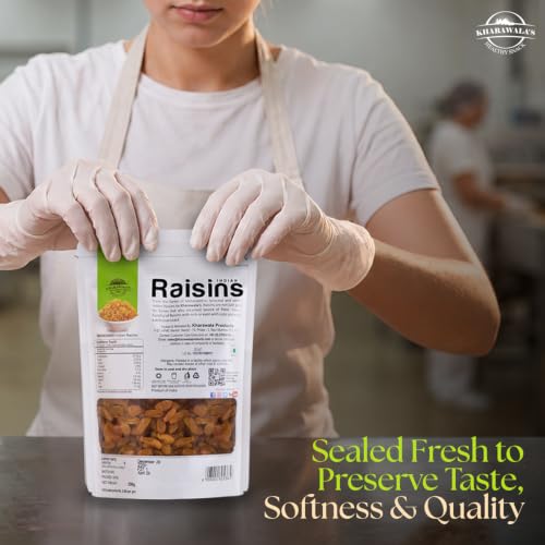 Image of KHARAWALA'S Premium Dried Indian Raisins - Pack of 3 (250gm Each) | Dry Fruits- Indian Kishmish | Rich In Nutiritons
