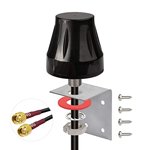 Bingfu 4G LTE SMA Male MIMO Antenna Outdoor Fixed Bracket Wall Mount Waterproof Antenna for 4G LTE Wireless CPE Router Hotspot Cellular IoT Gateway Industrial Terminal Server Security Camera