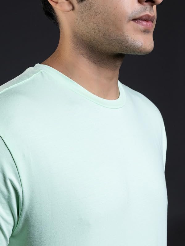 Image of Ghumakkad Cotton Blend Half Sleeve Round Neck Sports T Shirt for Men